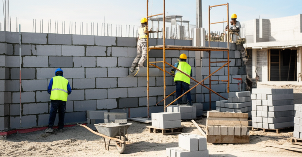 Construction with Concrete Blocks